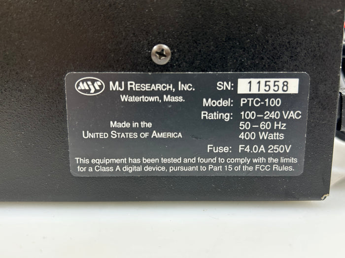 MJ Research PTC-100 Programmable Thermal Controller