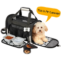 Mobile Dog Gear Pet Carrier Plus,"Black soft pet carrier with dog, bowls, and treat pouches"