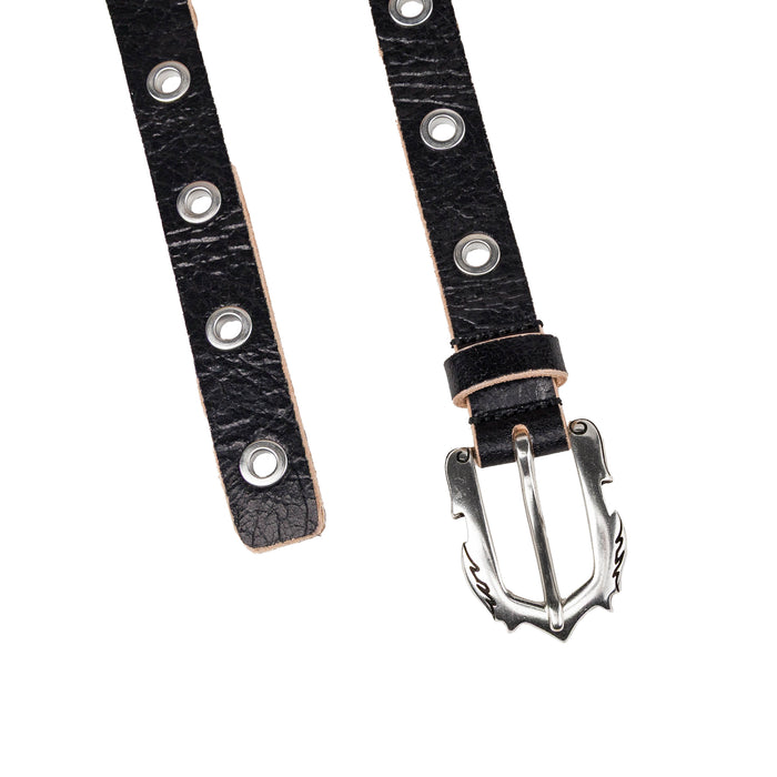 Molebo Extra Long Flame Cracked Eyelet Belt