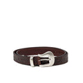 Molebo Triple Hardware Ostrich Embossed Belt