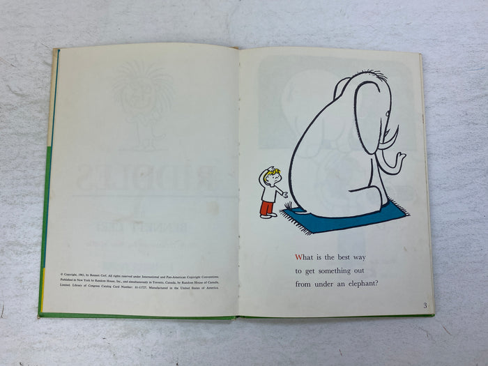 More Riddles by Bennett Cerf Beginner Books 1961 HC BCE