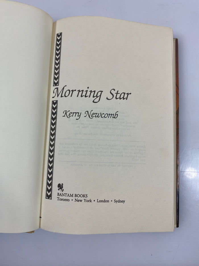 Morning Star by Kerry Newcomb Bantam Books 1983 HCDJ