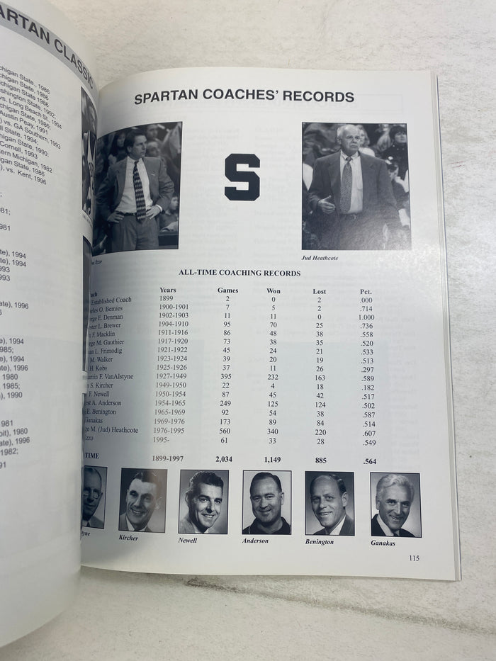 MSU Basketball Media Guide 1997-1998 Izzo Cleaves