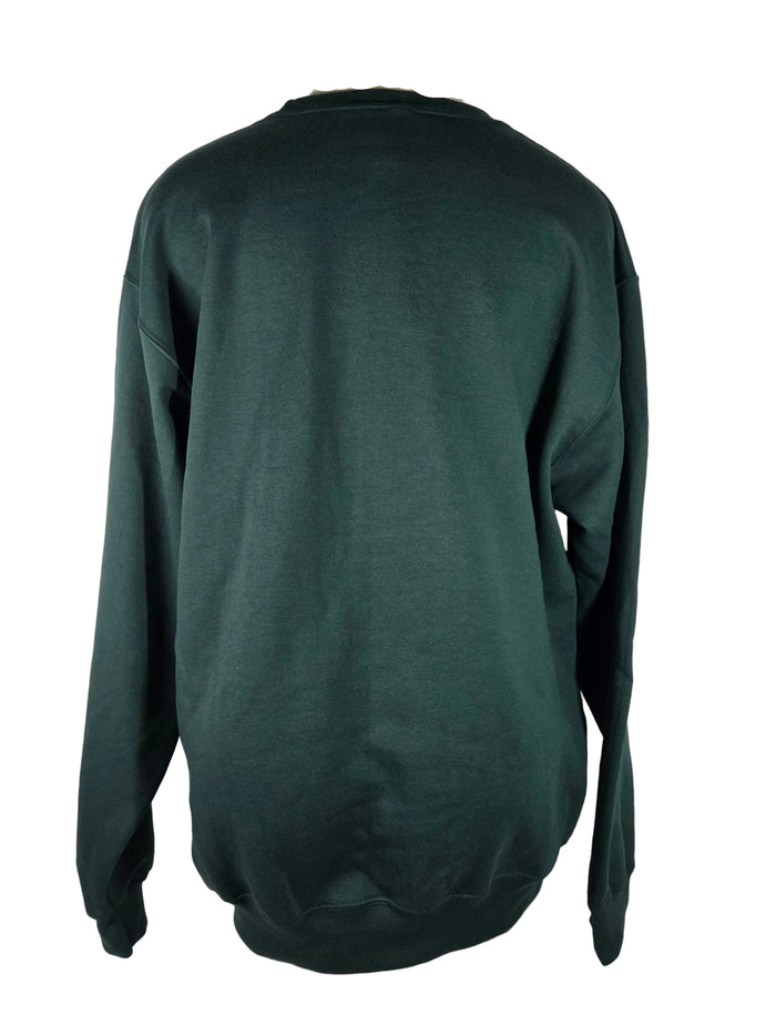 MSU Green Squirrel Cookie Crewneck Sweatshirt Unisex Size M
