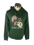 MSU Green Squirrel Cookie Hoodie Sweatshirt Unisex Size XXS