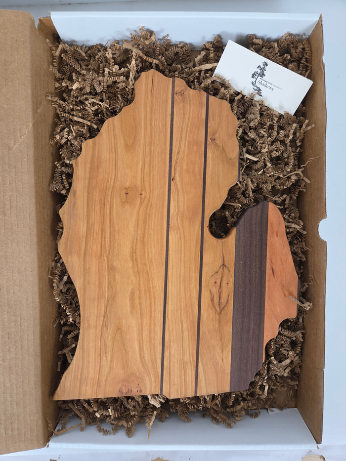 MSU Shadows State of Michigan Cutting Board Style 11