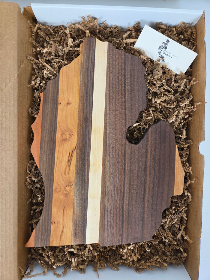 MSU Shadows State of Michigan Cutting Board Style 12