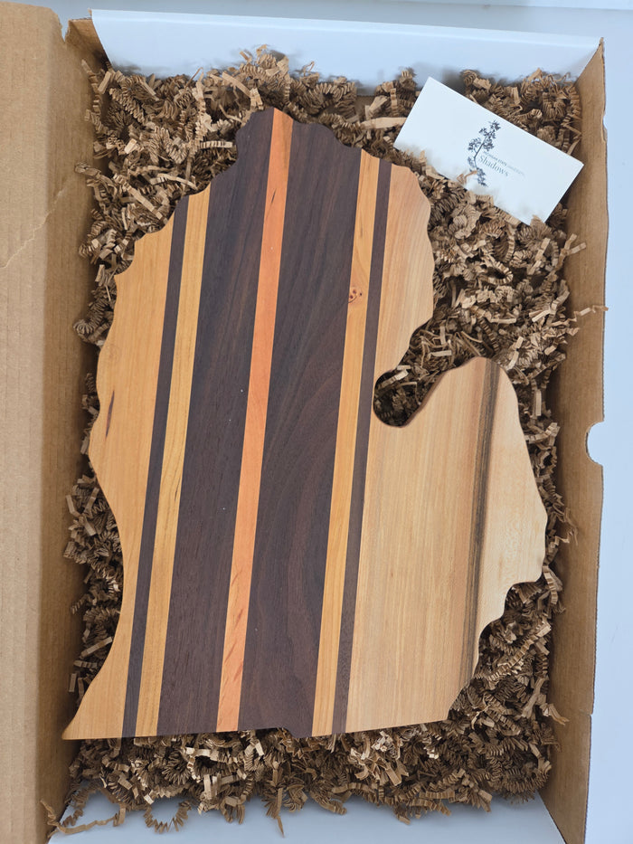 MSU Shadows State of Michigan Cutting Board Style 13