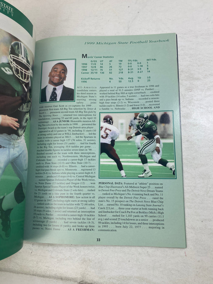 MSU Yearbook Football 1999
