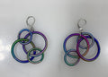 Multicolored Connected Spring Wire Earrings