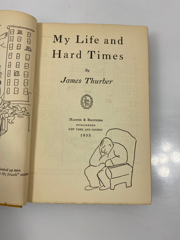 My Life and Hard Times by Thurber 1933 3rd Printing HC