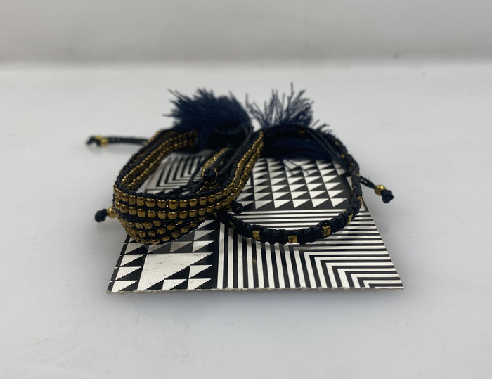 Navy Blue Meso Goods Bracelet Set