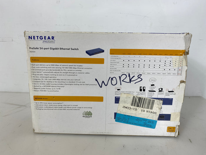 Netgear ProSafe JGS524 24-Port Gigabit Ethernet Switch