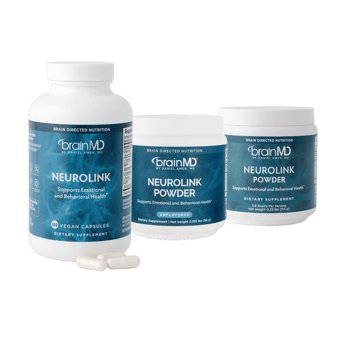 One supplement bottle and two tubs of supplement powder against a transparent background.