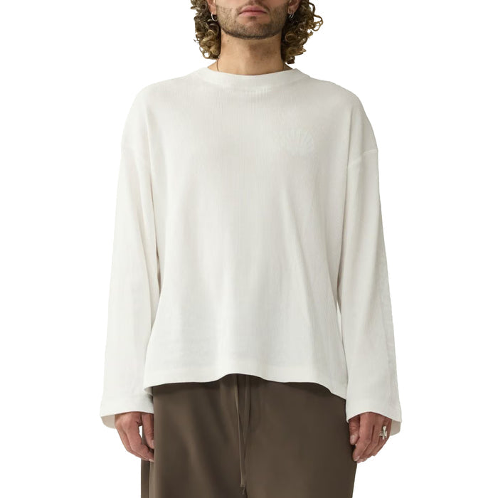 New Amsterdam Surf Association Logo Waffle Longsleeve (White)