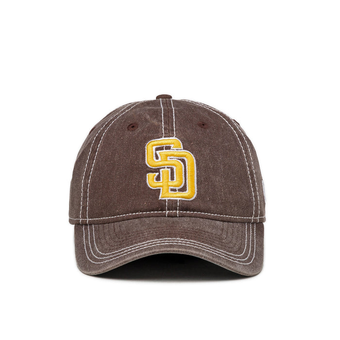 New Era MLB San Diego Padres Washed Contrast 9TWENTY Cap (Denim Brown / Gold)