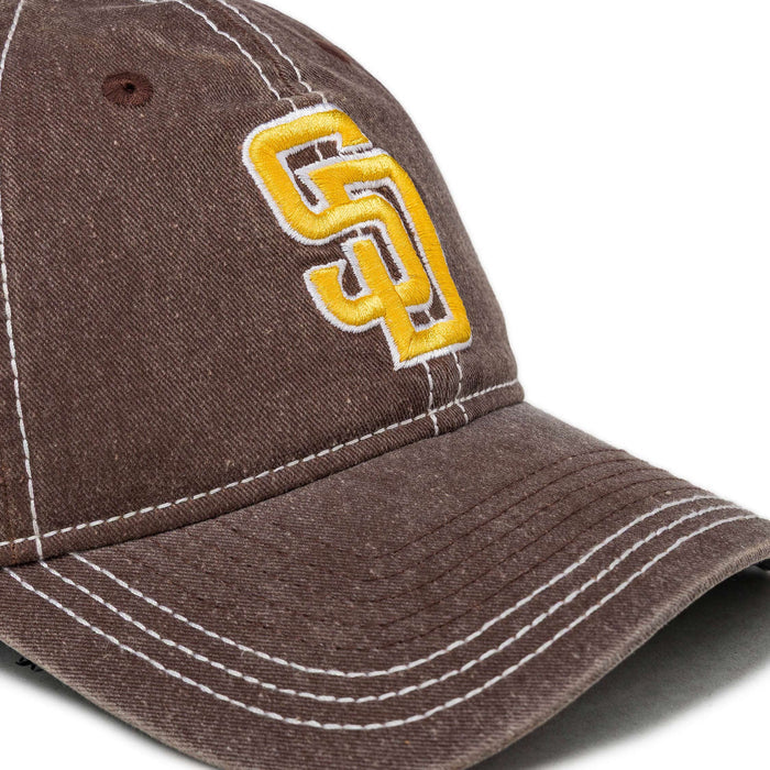 New Era MLB San Diego Padres Washed Contrast 9TWENTY Cap (Denim Brown / Gold)