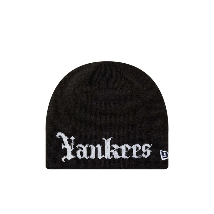 New Era New York Yankees Wordmark Knit Skully (Black)