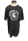 New Gray Distressed MSU Volleyball T-Shirt Women's Size Large