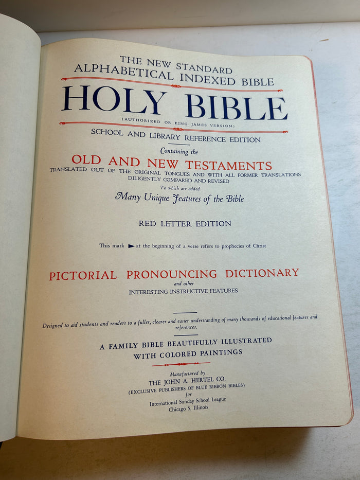 New Standard Reference Bible Blue Ribbon Edition Leatherbound