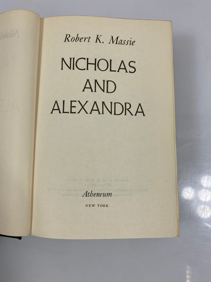 Nicholas and Alexandra by Massie 1967 HCDJ