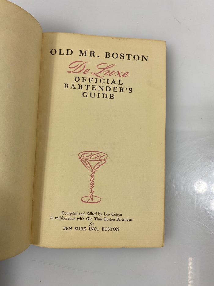 Old Mr. Boston Official Bartenders Guide 1941 HC