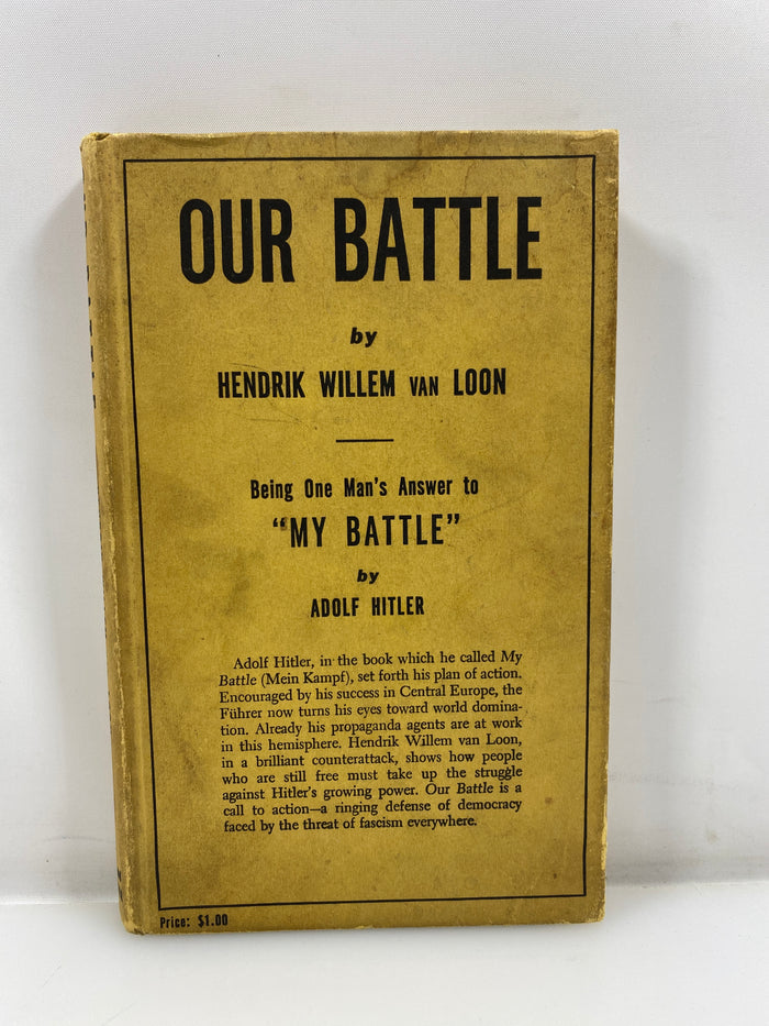 Our Battle by Hendrik Willem van Loon 1938 HC
