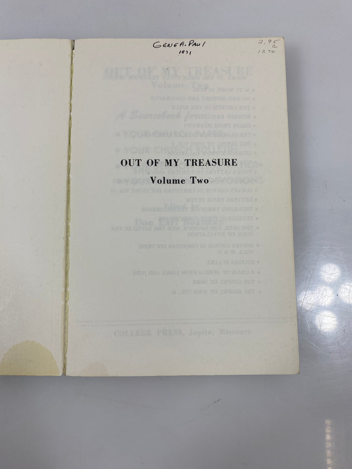 Out of my Treasure Vol. 2 by Boatman 1965 SC