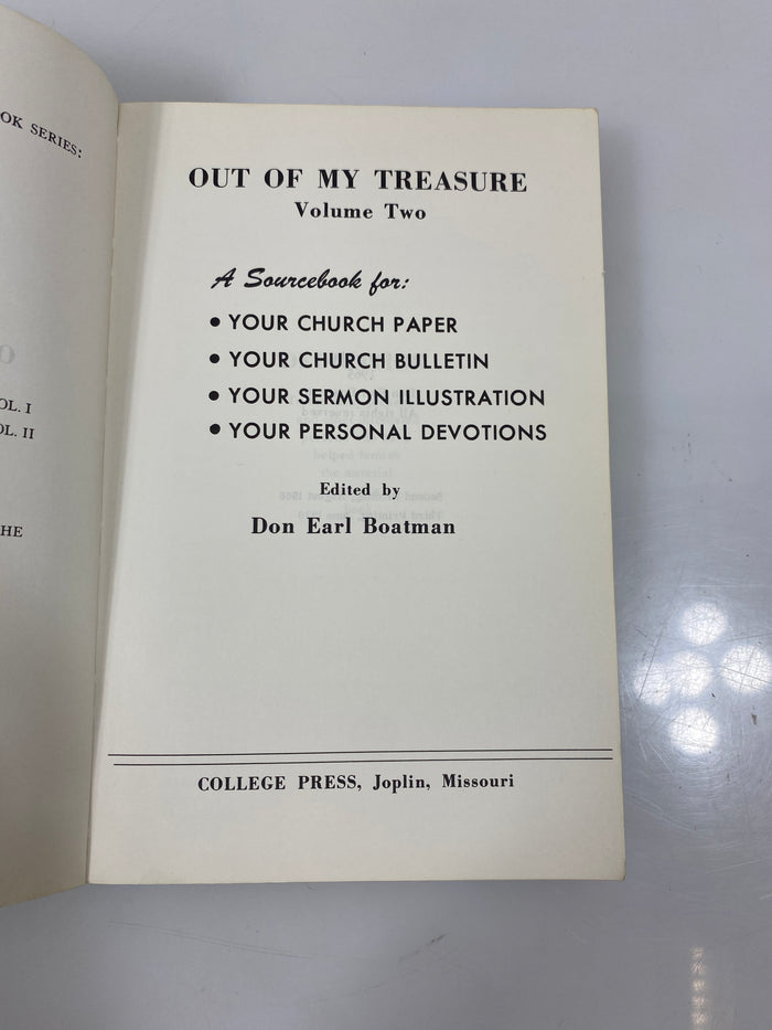 Out of my Treasure Vol. 2 by Boatman 1965 SC