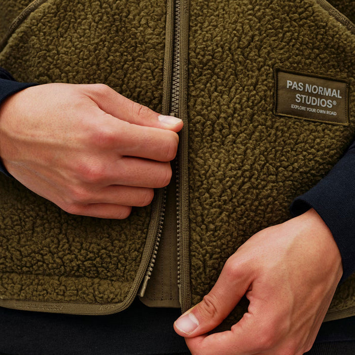 Pas Normal Studios	Off-Race Pile Fleece Vest