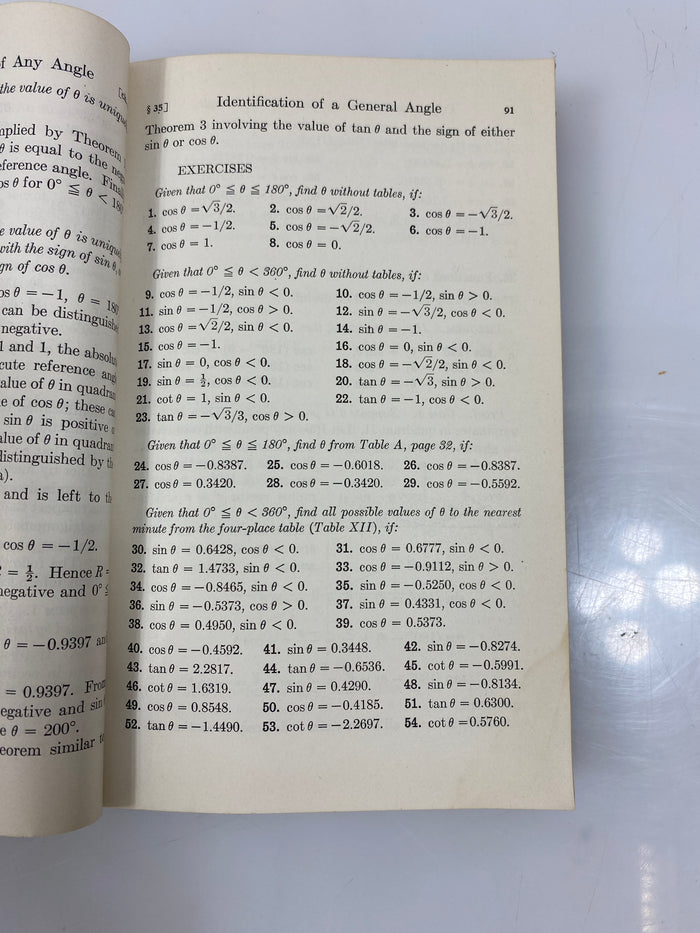 Plane and Spherical Trigonometry by Richardson 1950 SC