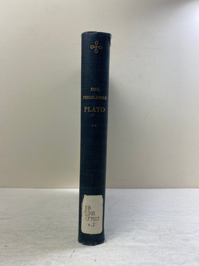 Plato 2 The Dialogues 1st Period by Friedlander Ex-library 1964 HC