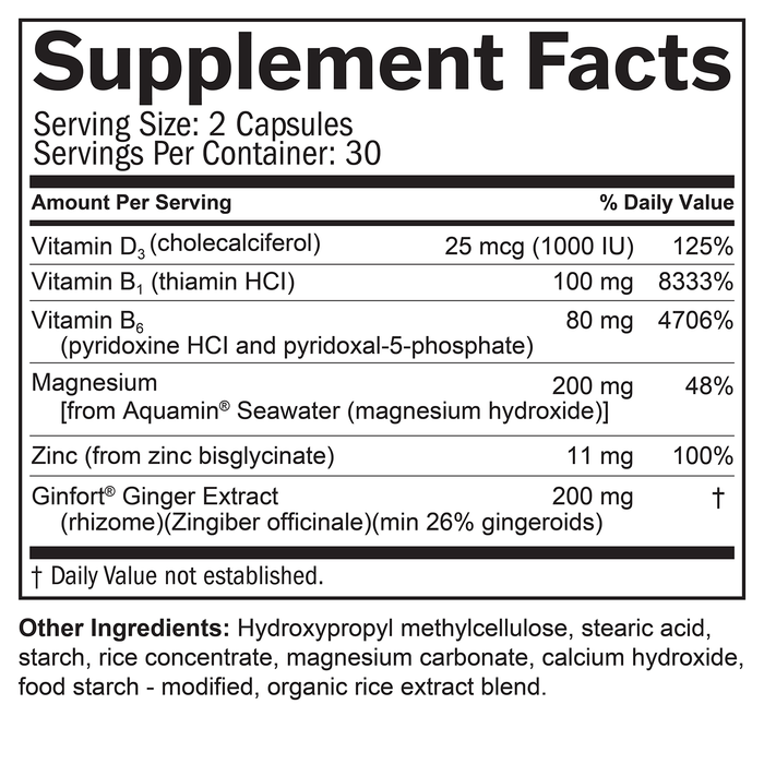 BrainMD PMS Relief+: infographic, supplement facts box
