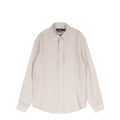 Polo Ralph Lauren Custom Fit Striped Linen Shirt onmodel