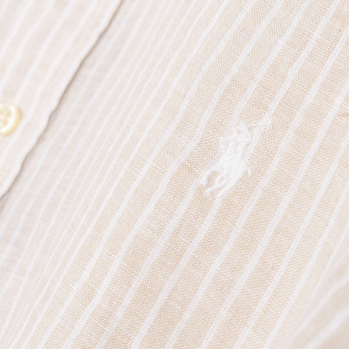 Polo Ralph Lauren Custom Fit Striped Linen Shirt onmodel