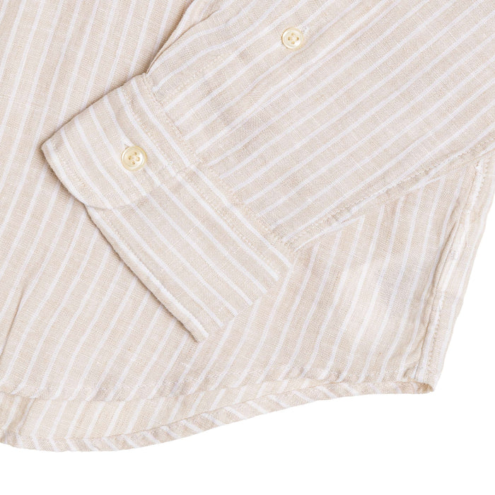 Polo Ralph Lauren Custom Fit Striped Linen Shirt onmodel