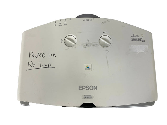 PowerLite Pro G5200WNL Projector *Powers On Only*