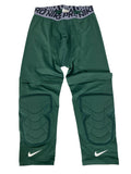 Nike Pro Green Compression Tights Leggings Knee Pads Men’s 2XL-Tall *NEW*