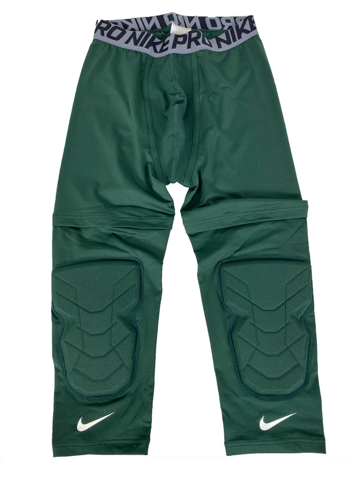 Nike Pro Green Compression Tights Leggings Knee Pads Men’s 2XL-Tall *NEW*
