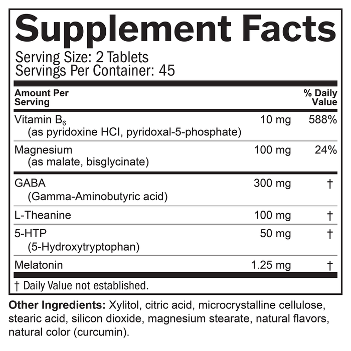 BrainMD Put Me To Sleep Naturally: infographic, supplement facts box