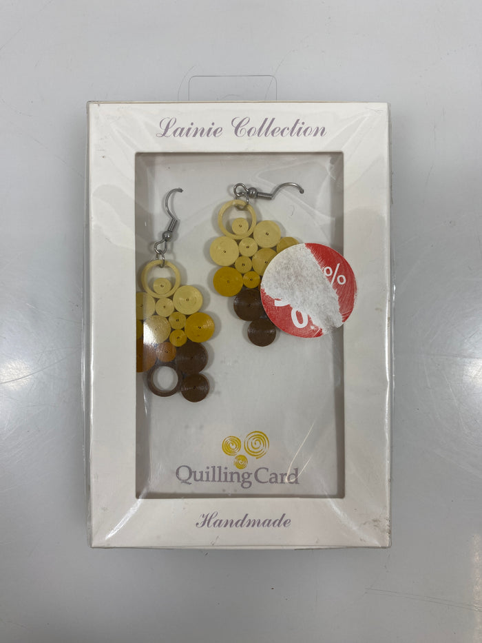 Quilling Card Lainie Collection Brown Ombre Dangle Earrings