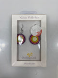 Quilling Card Lainie Collection Circular Rainbow Dangle Earrings