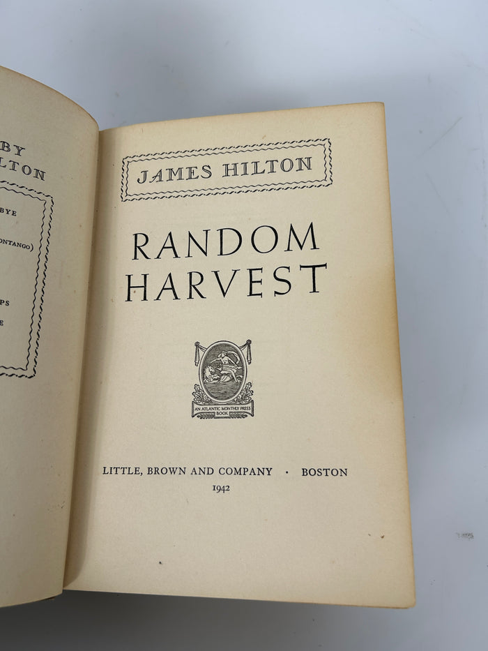 Random Harvest by James Hilton Little, Brown & Co 1942 HC