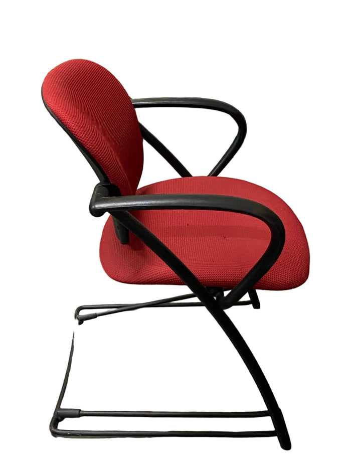 Red Waiting Chair With Adjustable Back