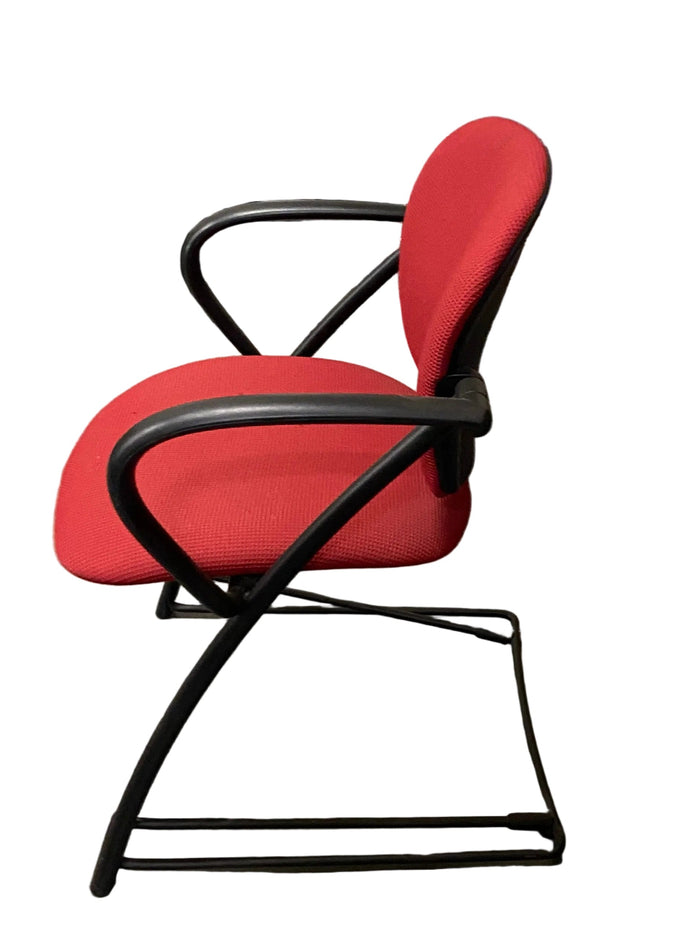 Red Waiting Chair With Adjustable Back