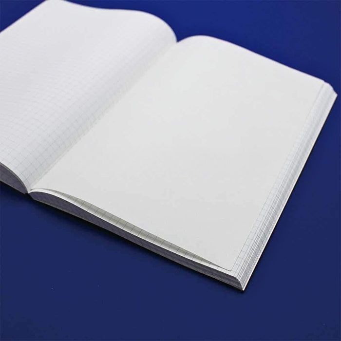 Sakae Washi blotting paper booklet opened to blank pages on a blue background.