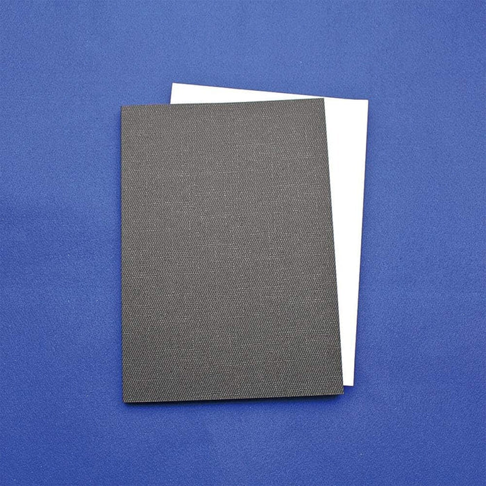 Back cover view of Sakae Washi blotting paper pad with plain grey backing.