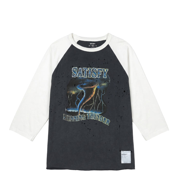 Satisfy MothTech Baseball Tee (Off White / Aged Black)