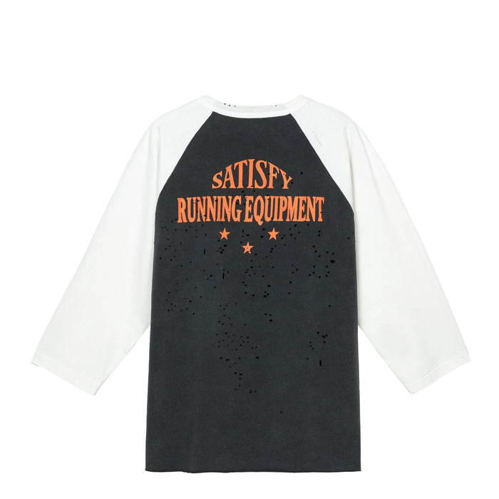 Satisfy MothTech Baseball Tee (Off White / Aged Black)