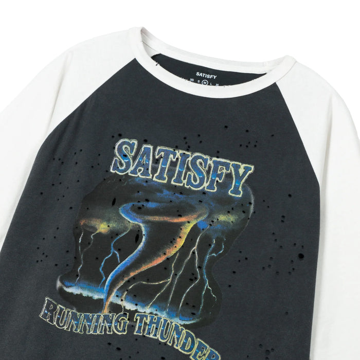 Satisfy MothTech Baseball Tee (Off White / Aged Black)